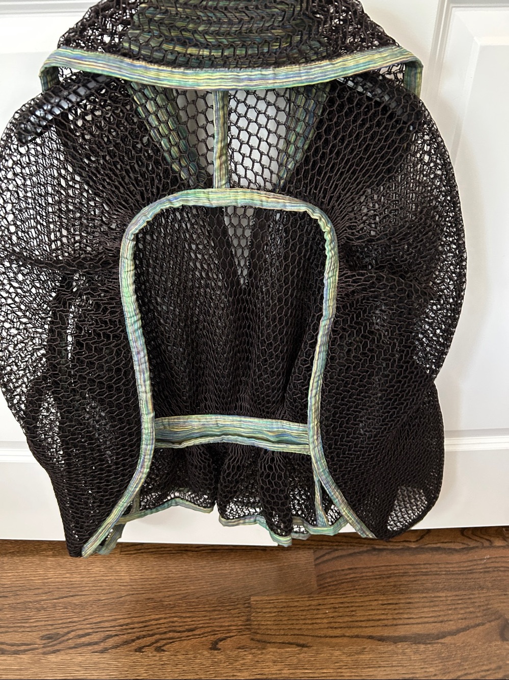 Issey Miyake vintage 1997 runway Mesh Statement Jacket with Green Trim - Picture 2 of 3